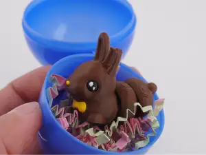 Flexi Chocolate Bunny- Articulated Fidget Desk Pet