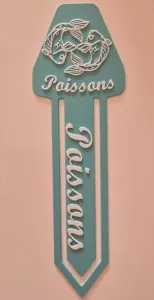 marque page zodiaque poissons