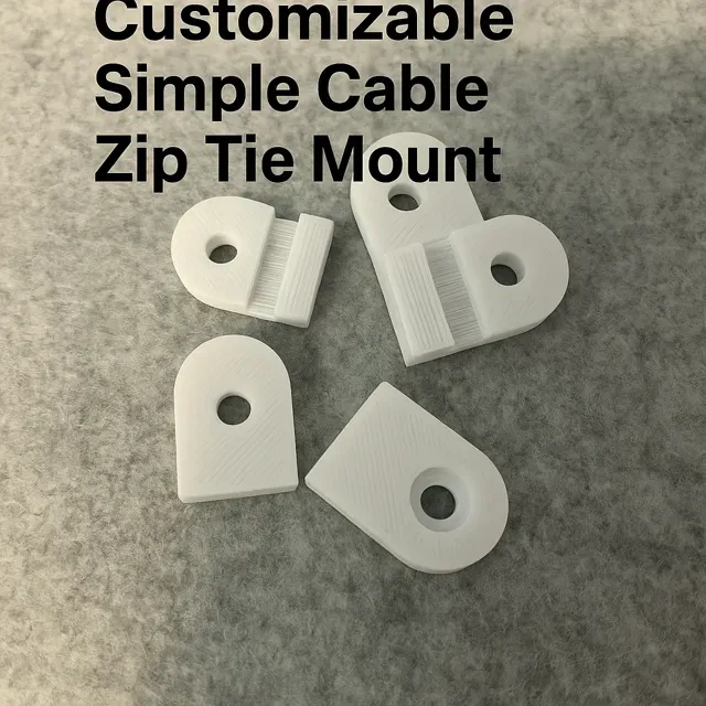 Customizable Simple Cable Zip Tie Mount — Фото 2 из 9
