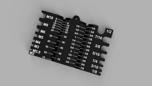 Screw measuring tool (metric & standard)