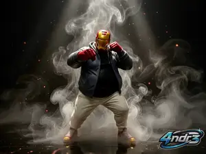 Strong Fat Iron Man Multicolor