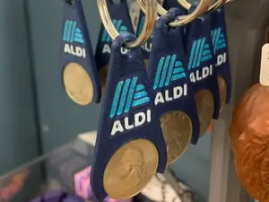 Aldi Cart Quarter Holder Keychain