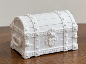 Medieval Treasure Chest with Reinforced Lock