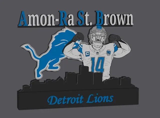 NFL - Detroit Lions Amon-Ra St. Brown display — Фото 4 из 4