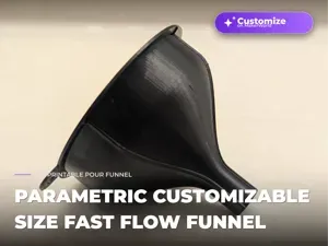 Parametric Customizable Size Fast Flow Funnel