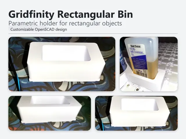 Gridfinity Parametric Rectangular Object bin