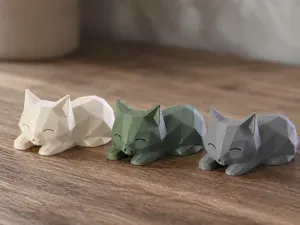 Low Poly Sleepy Cat