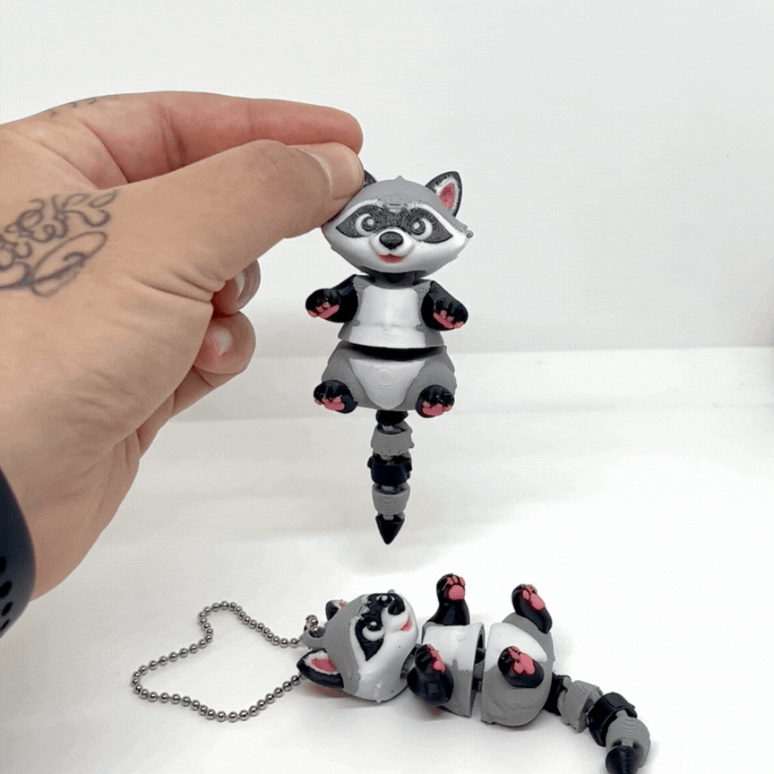 Flexi raccoon - Toy/Keychain 
