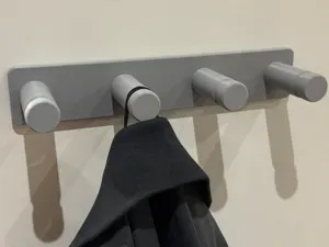 4x Wall Hook Rack with Hidden Mount