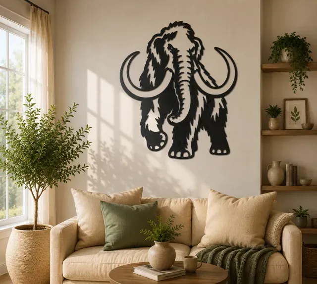 Mammoth 2D Wall Art – Prehistoric Animal Decor — Фото 3 из 3