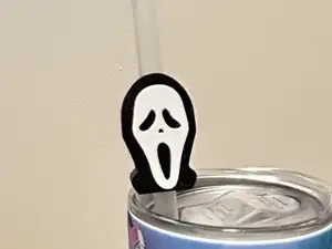 Ghost Face Straw Buddy