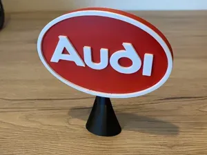 Audi Pflaume Logo Schild Deko