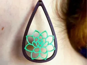 Teardrop Succulent Earrings