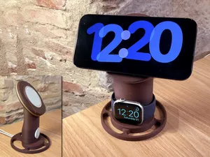 MagDock V2: iPhone+Watch MagSafe Phone Holder