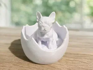 Easter Egg with French Bulldog Cute