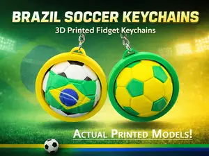 Brasil Futebol Spinning Key Chain