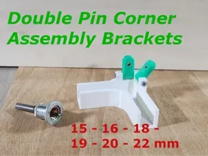 Double pin corner assembly brackets
