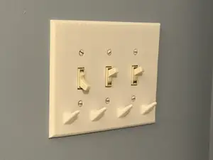 Triple Light Switch Plate Cover With Hooks