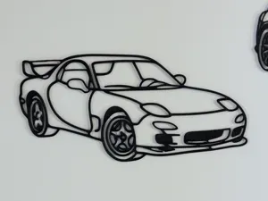 2D Wall Art of 1997 Mazda RX-7 (MEDIUM/LARGE)