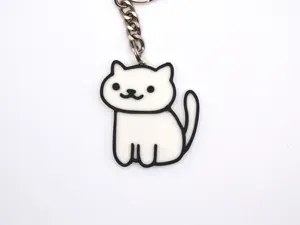 Neko Atsume Cute Cat Keychain Kitten Keyring Key