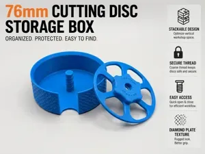 76mm (3 inch) Cutting Disc Storage Box / improved