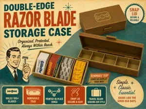 Double Edge Razor Blade Storage Case