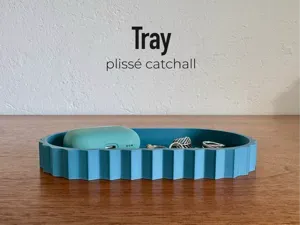 Plissé Catchall Tray – Modern Decorative Organizer