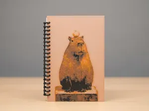 Cute Capybara with Orange Notebook Cover