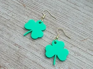 St. Patrick's Day Shamrock Clover Earrings