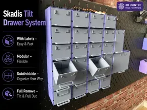 Modular Tilt-Out Drawer System for IKEA SKÅDIS