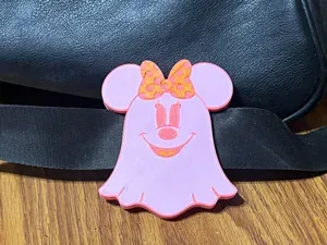 Pastel Minnie Mouse Ghost Bag Strap Charm