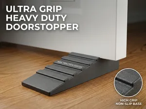 Heavy Duty Door Stopper Wedge with Grip Ridges