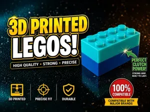 3D Printed LEGOs-Compatible 2x4 Brick