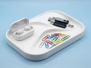 Wavy Catch-All Tray Modern Organizer Valet Tray