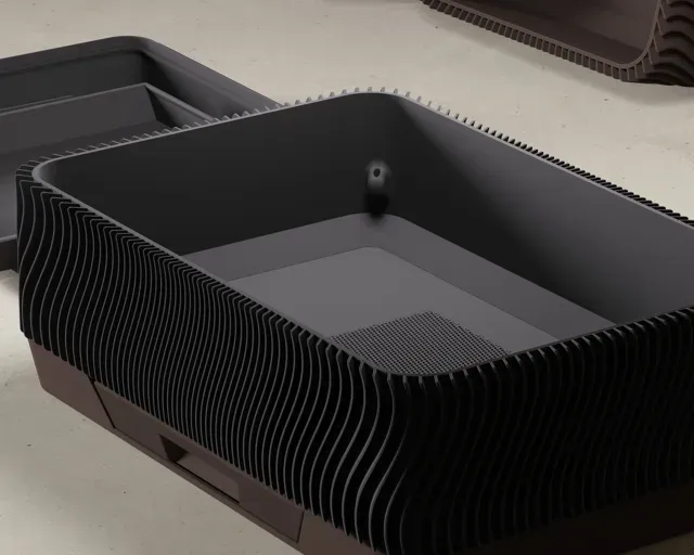 Bonsai Training Pot - Japandi Wave Planter & Tray — Image 3 of 16