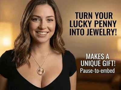Lucky Penny Necklace Gift - Easy Pause-to-Embed