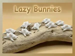 Lazy Bunnies - Cute Desk Companion Small Rabbit