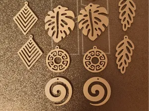 Geometric & Nature Earring Charms — 6 Design Pack