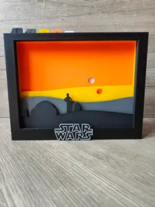 Star Wars Tatooine Shadow Box (A)