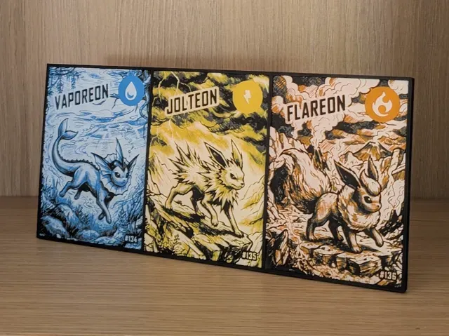 Vaporeon, Jolteon & Flareon Hueforge & Frame
