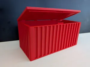 Box with Lid - Shipping Container Style