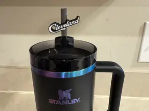 Cleveland Script Stanley Cup Straw Topper