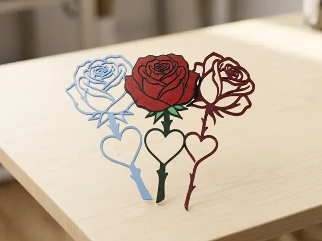 Rosas de San Valentín con Tallo de Corazón
