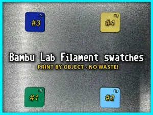 Bambu Lab full AMS swatch print: All 4 in one go!