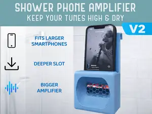 Shower Phone Amplifier - Glass wall - v2