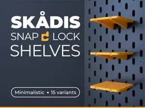 IKEA Skadis snap lock shelf system