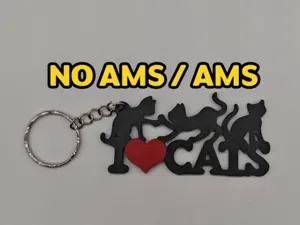 I Love Cats Keychain (NO AMS/AMS)