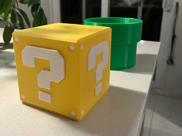 Question Mark Storage Box and coaster multipart