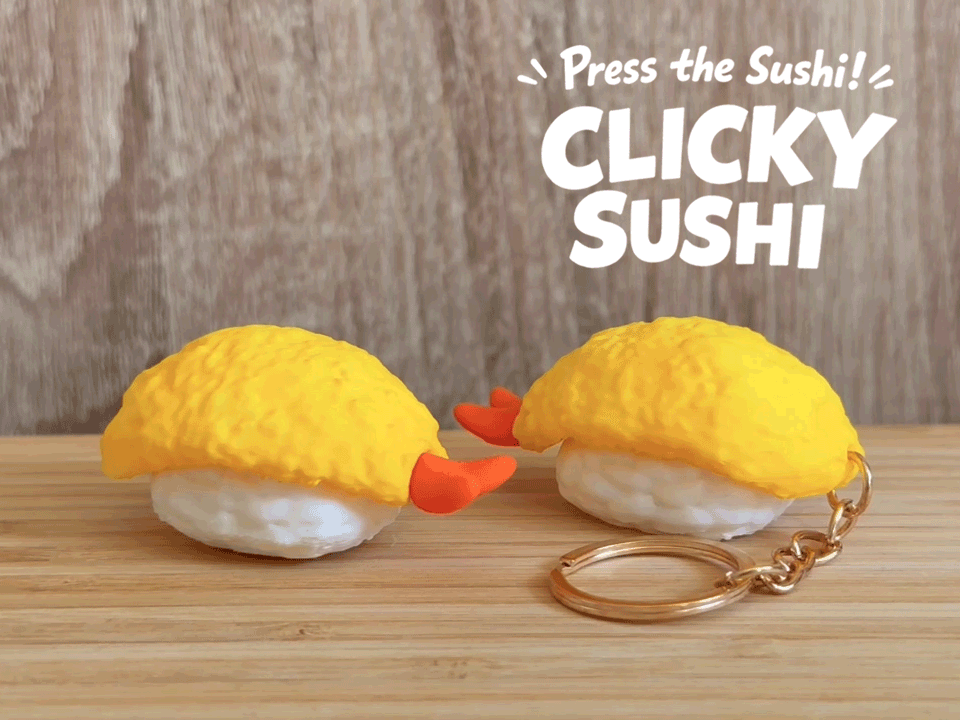 Clicky Sushi – Tempura Shrimp Nigiri Fidget Toy