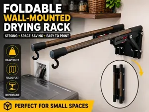 Foldable wall-mounted laundry drying rack